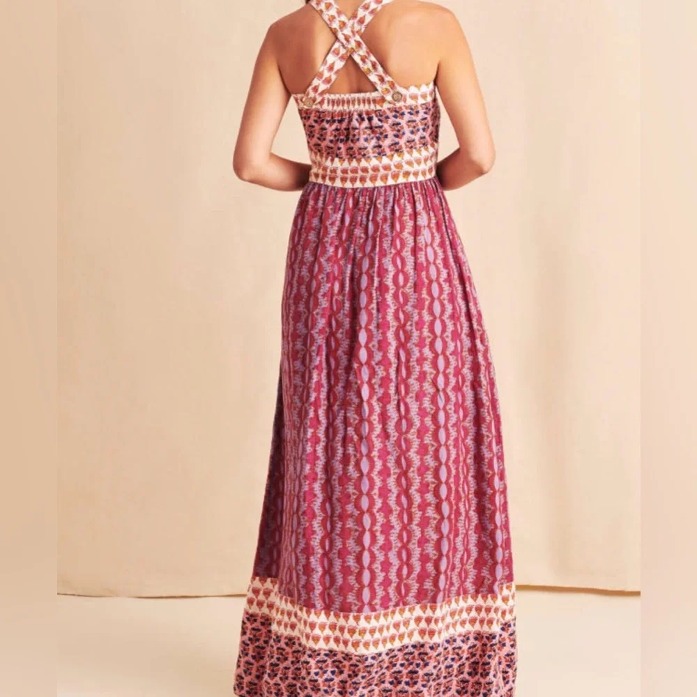 Faherty Women's Gracie Maxi Dress in Bali Bloom - Picture 4 of 16